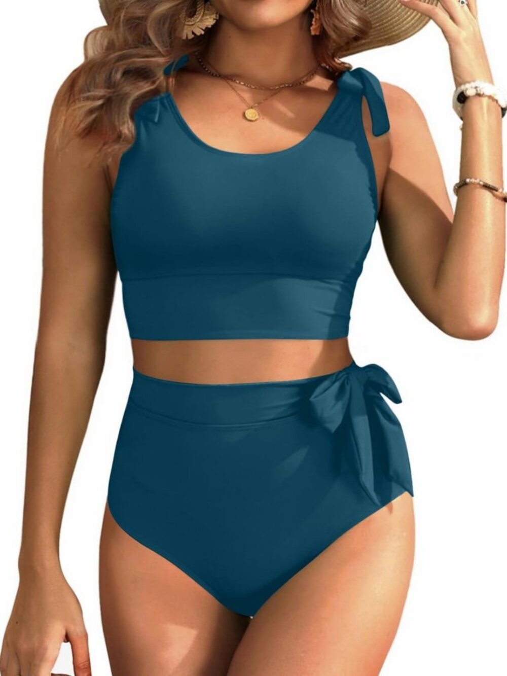 High Waisted Two Piece Swimsuit Set | Tummy Control Bikini for Flattering Fit